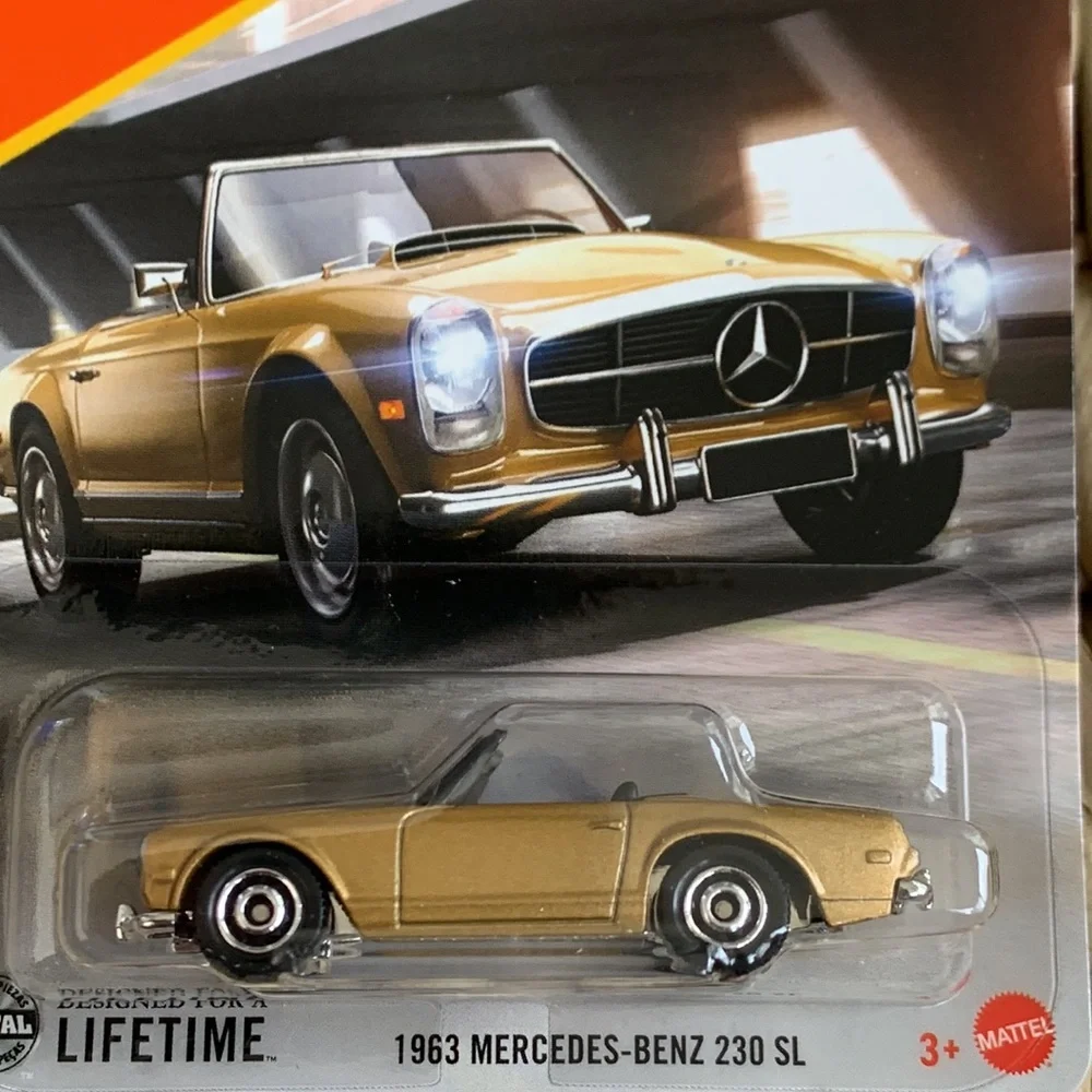 1963 Mercedes Benz 230 SL Matchbox 63 1960s Gold German Convertible Car New 2025
